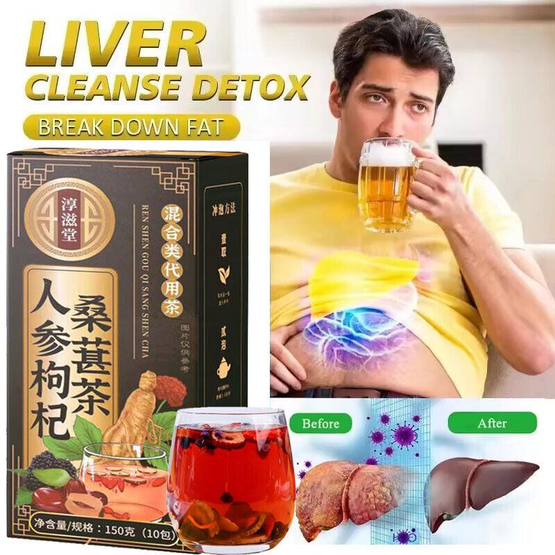 5Box Kidney Tea Formula Ginseng Six Treasure Tea, Kidney Tea Chinese Herbal Tea