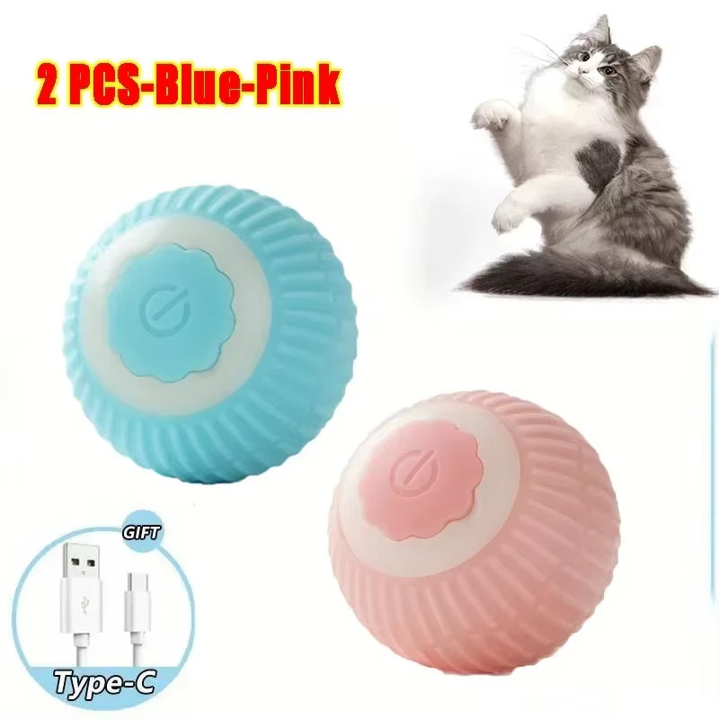 Toys for Cats Toys Interactive Cat Rolling Ball Toys Rechargeable Cat Products Motion Ball Self-Moving Kitten Toysfor Indoor