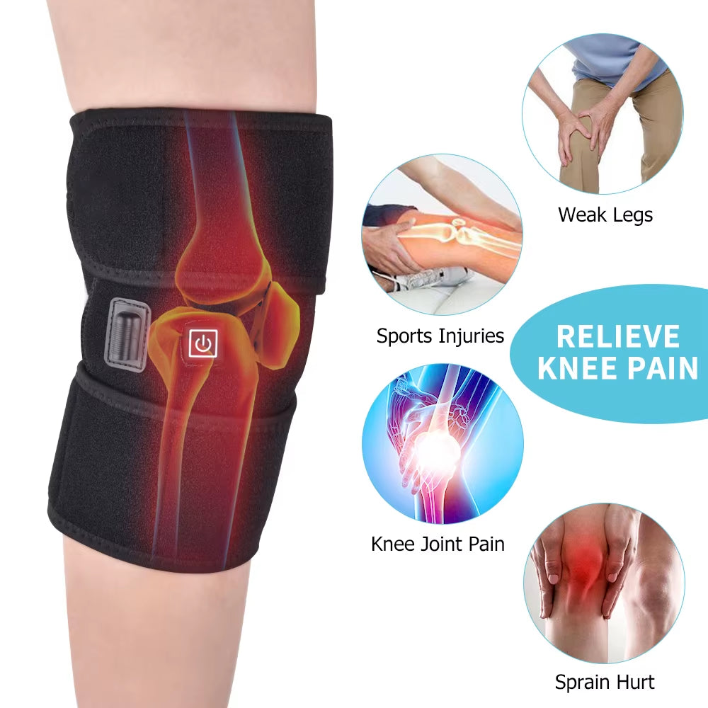 Electric Leg Heating Knee Pads Infrared Heated Therapy Hot Compress Knee Arthritis Pain Relief Back Shoulder Elbow Brace Healthy