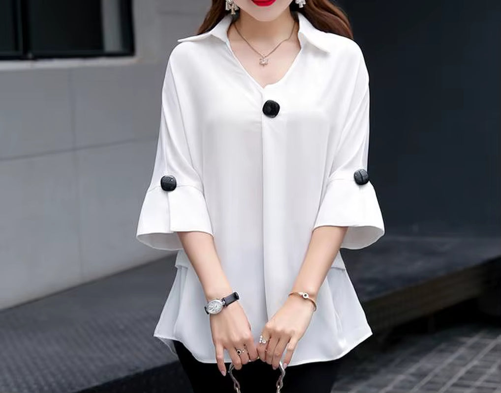 Oversized Tunic Women'S T-Shirts Female Clothing Tees Tops plus Size Women'S Clothes Chiffon Shirt Top Tee Women Clothing Sales
