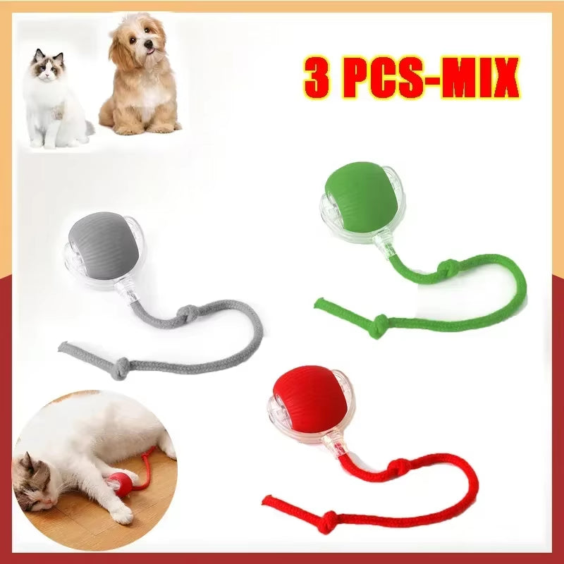 Toys for Cats Toys Interactive Cat Rolling Ball Toys Rechargeable Cat Products Motion Ball Self-Moving Kitten Toysfor Indoor