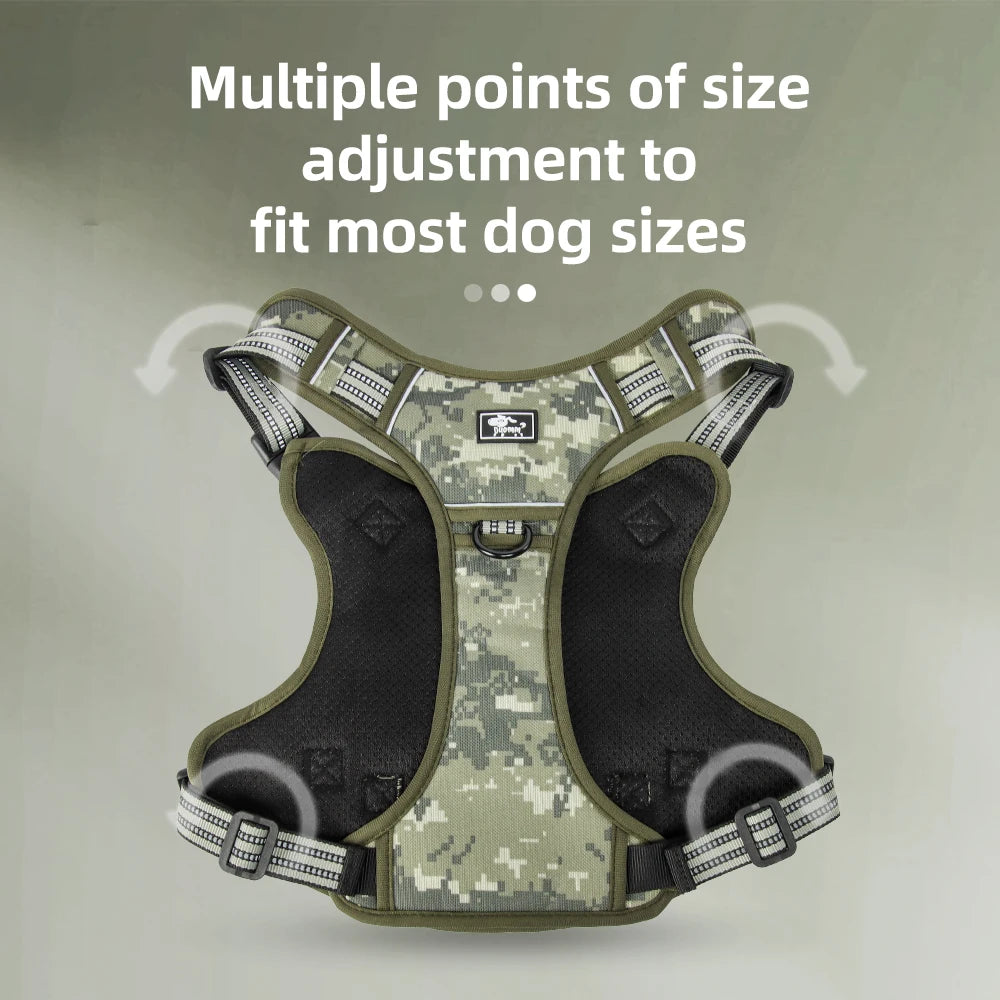 Heavy Duty Tactical Dog Harness Padded Quick Release Vest Pet Training Dog Harness for Set Small Medium Large Dogs Pet Harness