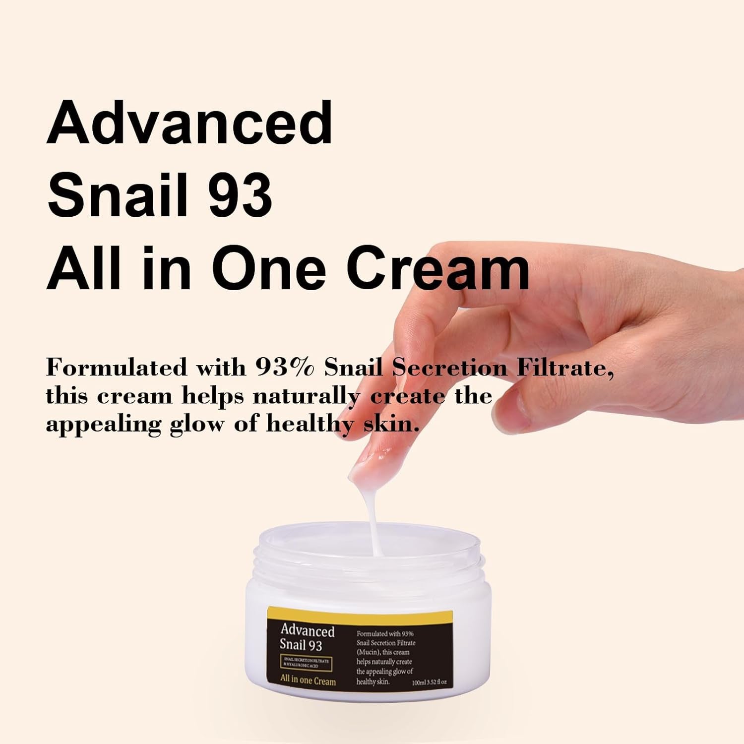 Snail Essence Duo - Snail Mucin Essence & Snail Mucin Cream, Hydrate and Improve Dark Spots & Antia Ging Benefits, Korean Skincare