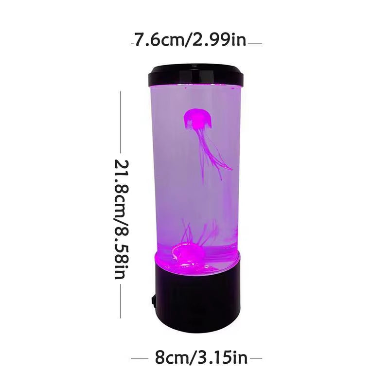 USB Jellyfish Lamp LED 7 Color Changing Night Light USB Jellyfish Lamp Small Mood Light Aquarium Electric Light Lamp for Living